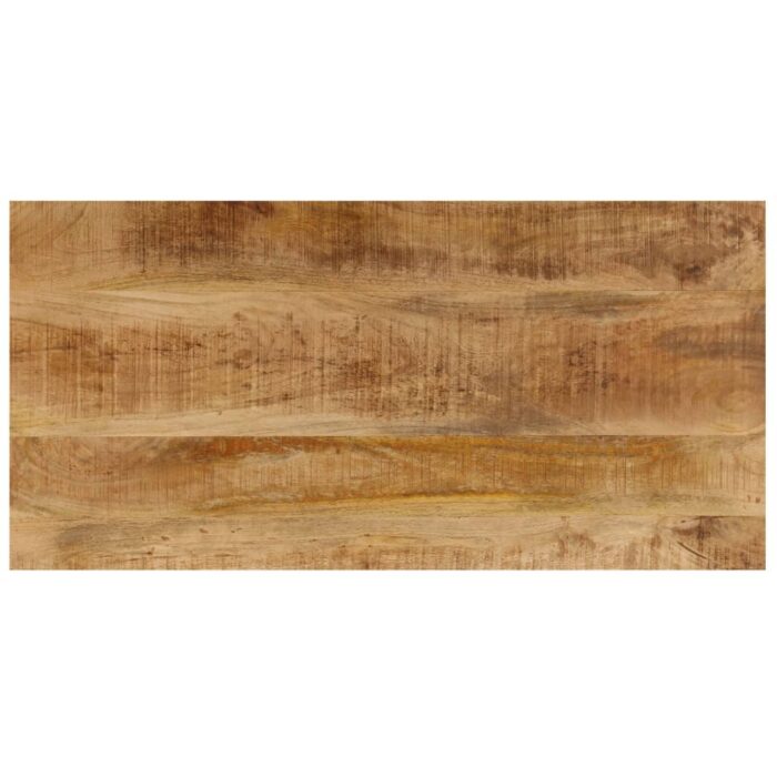 Table basse 100x50x35 cm Bois de manguier solide et acier – Image 3