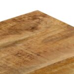 Table basse 100x50x35 cm Bois de manguier solide et acier – Image 4