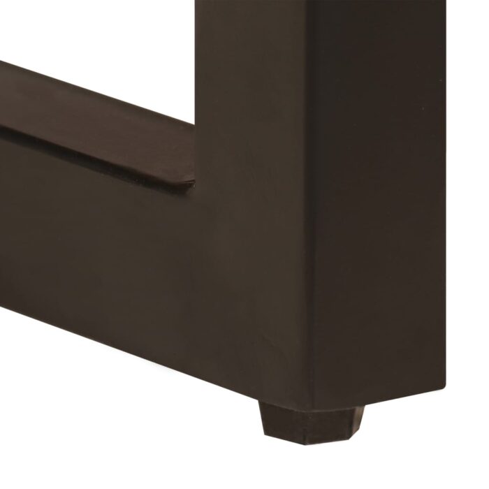Table basse 100x50x35 cm Bois de manguier solide et acier – Image 7