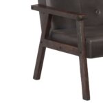 Fauteuil gris cuir véritable – Image 4