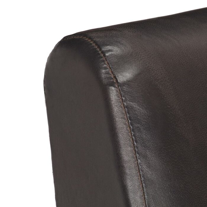 Fauteuil gris cuir véritable – Image 5