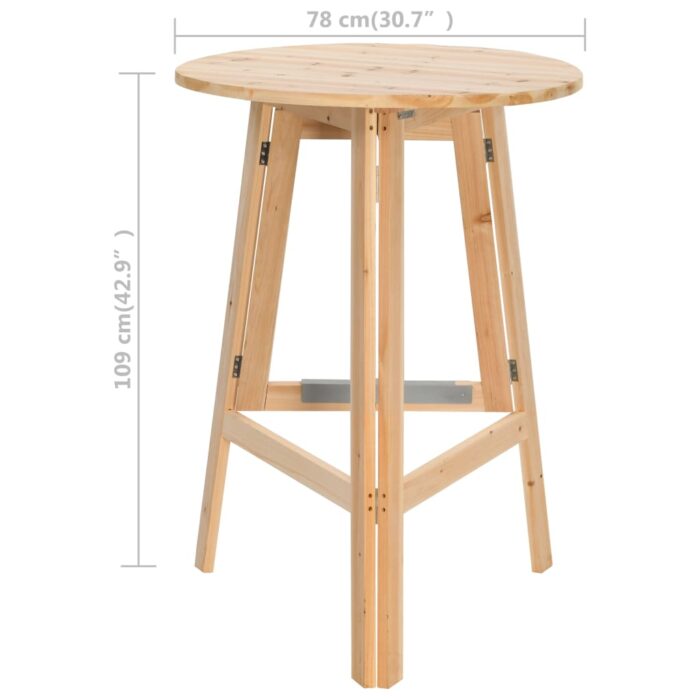 Table de bar pliable 78 cm Bois de sapin – Image 6