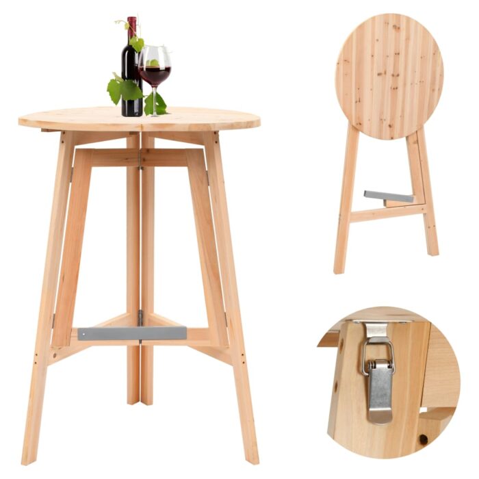 Table de bar pliable 78 cm Bois de sapin – Image 1