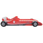 Lit voiture de course pour enfants 90 x 200 cm Rouge – Image 2