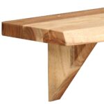 Étagères murales 2 pcs 60x20x18 cm Bois d'acacia massif – Image 4
