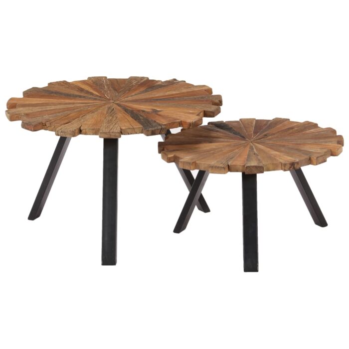 Tables basses 2 pcs Bois de récupération massif – Image 1
