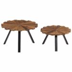 Tables basses 2 pcs Bois de récupération massif – Image 5