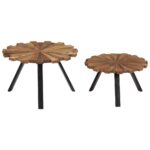 Tables basses 2 pcs Bois de récupération massif – Image 6