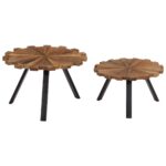 Tables basses 2 pcs Bois de récupération massif – Image 7
