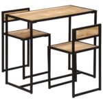 Ensemble de salle à dîner 3 pcs Bois de manguier solide – Image 11