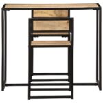 Ensemble de salle à dîner 3 pcs Bois de manguier solide – Image 4