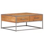 Table basse 75x75x35 cm Bois solide d'acacia – Image 10