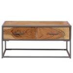 Table basse 75x75x35 cm Bois solide d'acacia – Image 2