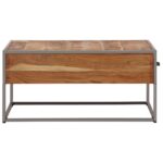 Table basse 75x75x35 cm Bois solide d'acacia – Image 4