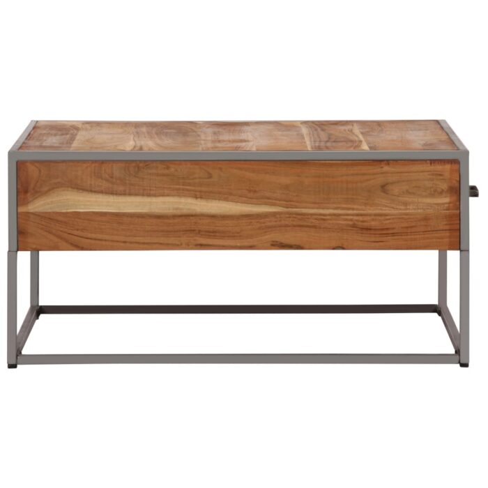 Table basse 75x75x35 cm Bois solide d'acacia – Image 4