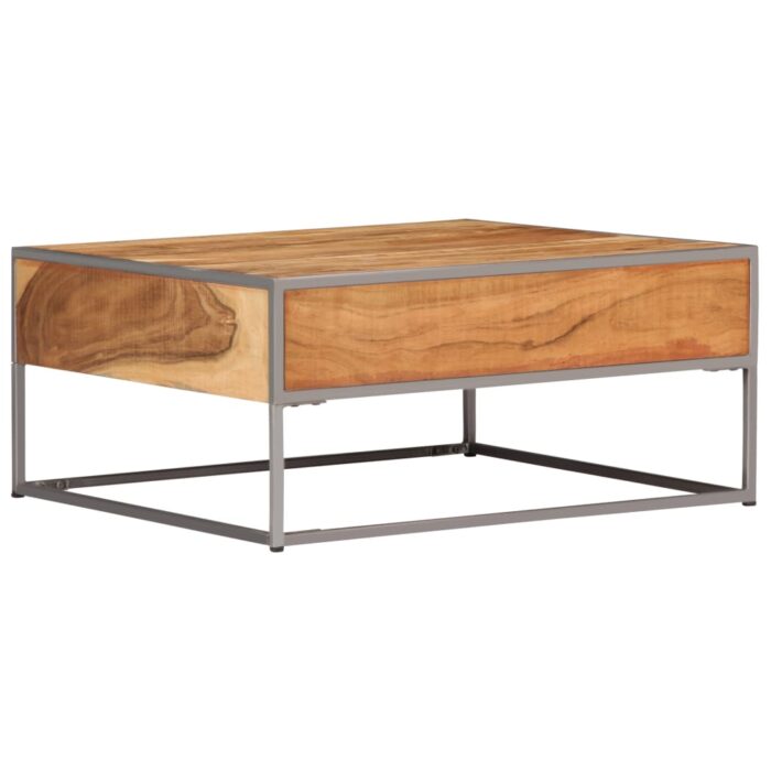 Table basse 75x75x35 cm Bois solide d'acacia – Image 5