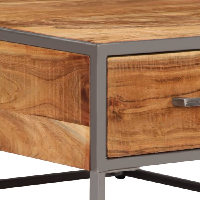 Table basse 75x75x35 cm Bois solide d'acacia – Image 8