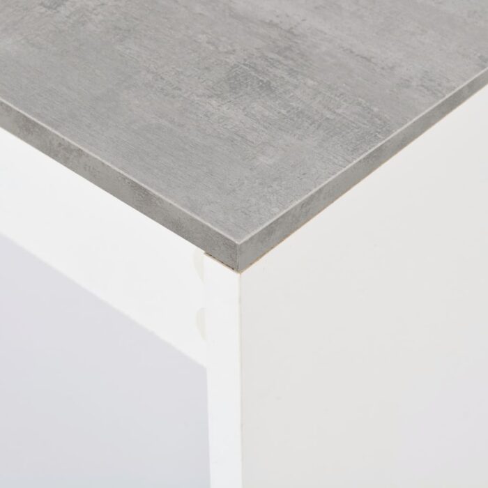 Table de bar avec étagère Blanc 110x50x103 cm – Image 4