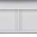 Table de bar avec 2 dessus de table Blanc 130x40x120 cm – Image 9