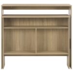 Table de bar avec 2 dessus de table Chêne 130x40x120 cm – Image 3