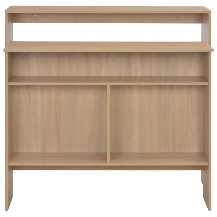 Table de bar avec 2 dessus de table Chêne 130x40x120 cm – Image 4