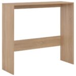 Table de bar avec 2 dessus de table Chêne 130x40x120 cm – Image 6