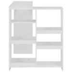 Table de bar avec tablette amovible Blanc 138x39x110 cm – Image 4