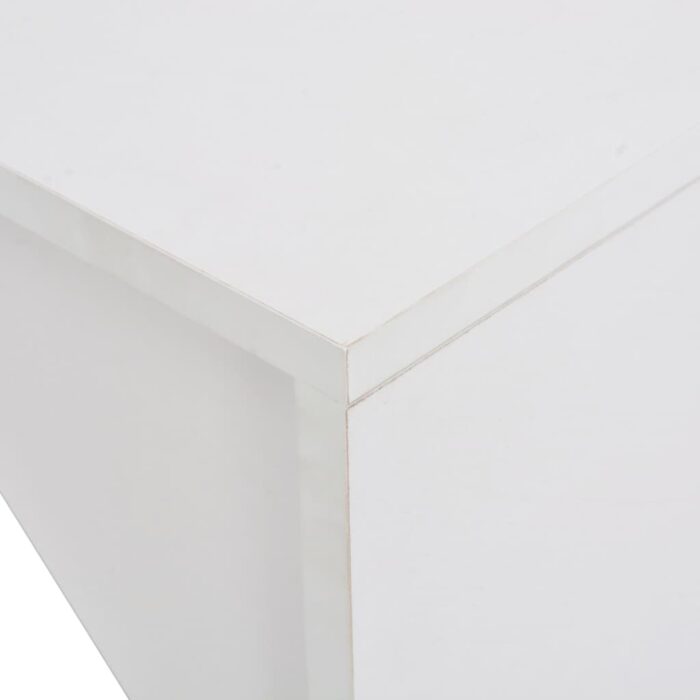 Table de bar avec armoire Blanc 115x59x200 cm – Image 4