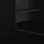 Table de bar avec armoire Noir 115x59x200 cm – Image 2