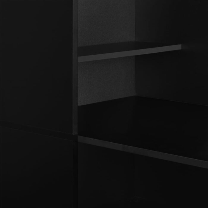 Table de bar avec armoire Noir 115x59x200 cm – Image 2