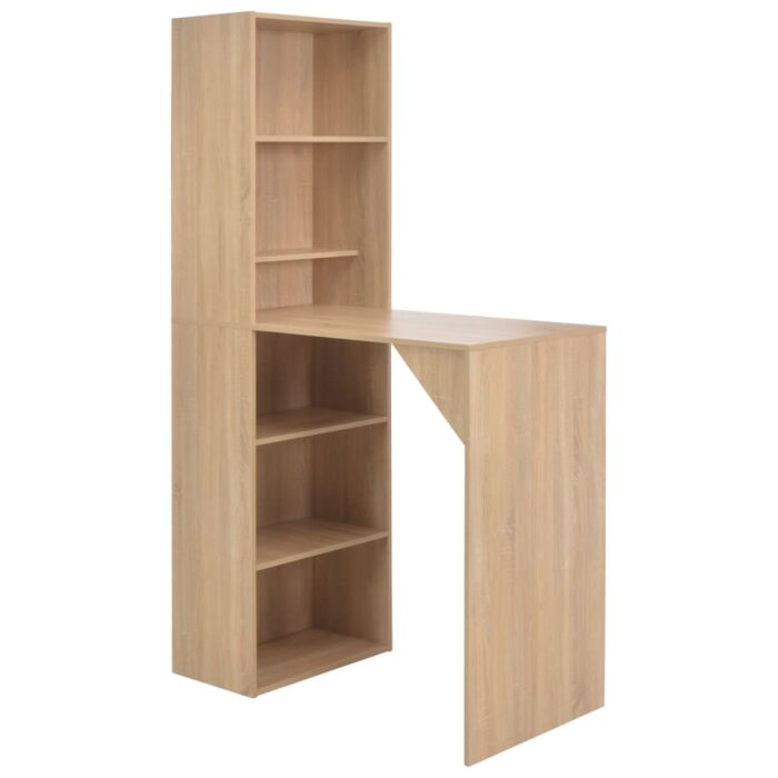 Table de bar avec armoire Chêne 115x59x200 cm – Image 1