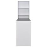 Table de bar avec armoire Blanc 115x59x200 cm – Image 4