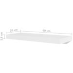 Étagères murales 4 pcs Blanc 60 cm – Image 3