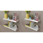 Étagères murales 4 pcs Blanc 60 cm