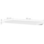 Étagères murales 4 pcs Blanc 80 cm – Image 3