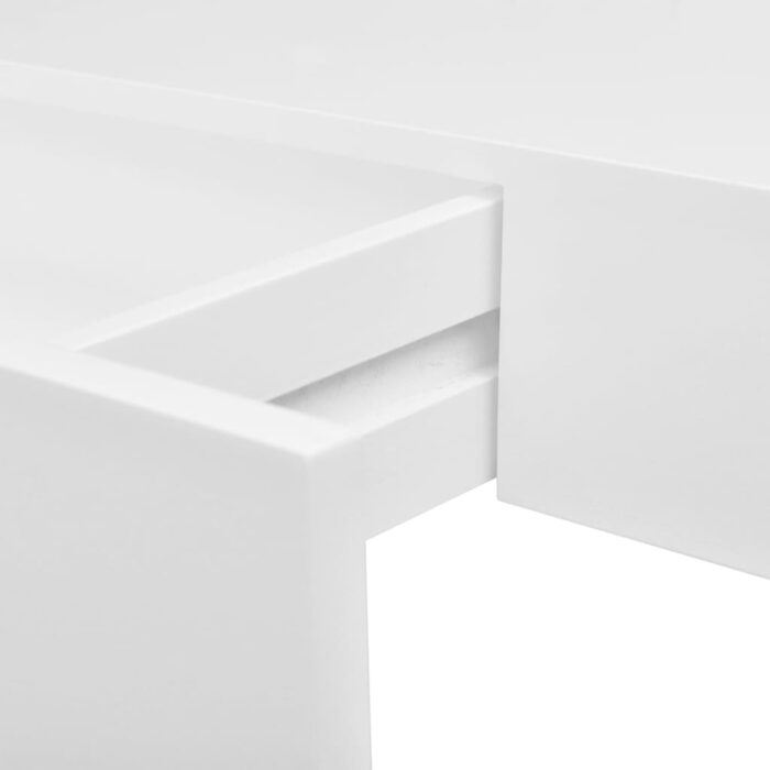 Étagères murales avec tiroirs 2 pcs Blanc 48 cm – Image 3