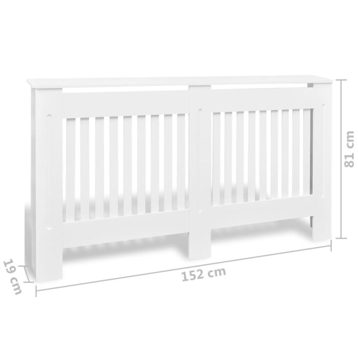 Cache-radiateurs 2 pcs blanc MDF 152 cm – Image 2