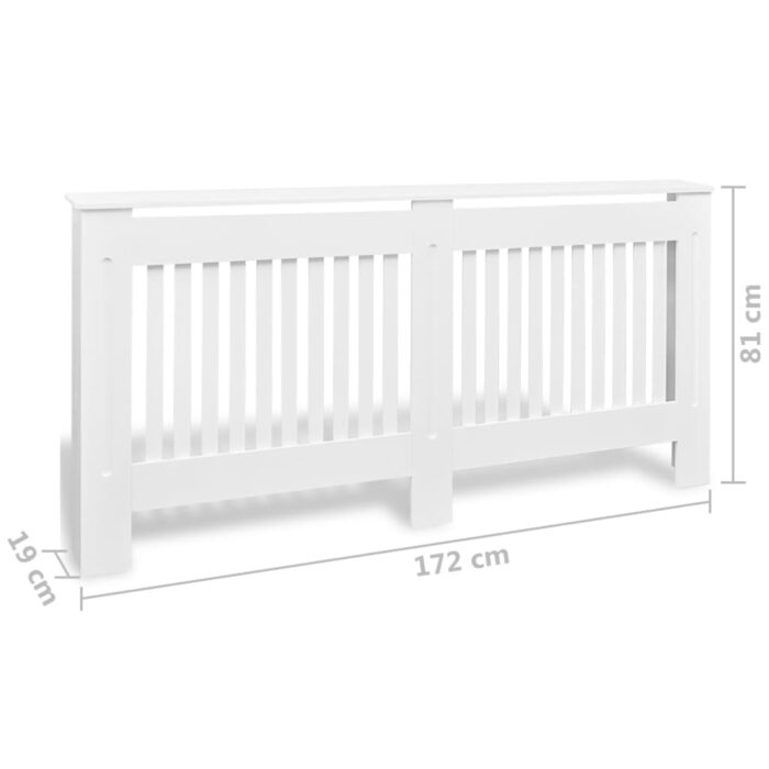 Cache-radiateurs 2 pcs blanc MDF 172 cm – Image 2