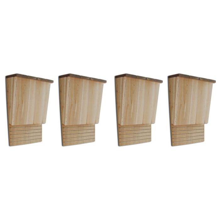 Maison pou chauve-souris 4 pcs 22 x 12 x 34 cm Bois – Image 1
