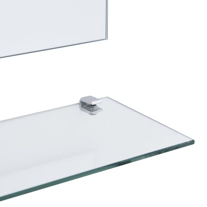 Miroir mural avec 5 étagères Argenté 50 x 60 cm – Image 2