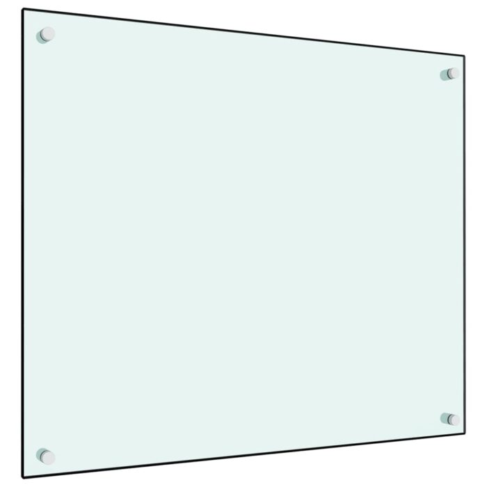 Dosseret de cuisine Blanc 70x60 cm Verre trempé – Image 1