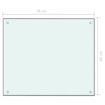 Dosseret de cuisine Blanc 70x60 cm Verre trempé – Image 5