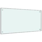 Dosseret de cuisine Blanc 80x40 cm Verre trempé