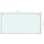 Dosseret de cuisine Blanc 80x40 cm Verre trempé – Image 5