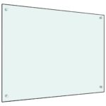 Dosseret de cuisine Blanc 80x60 cm Verre trempé