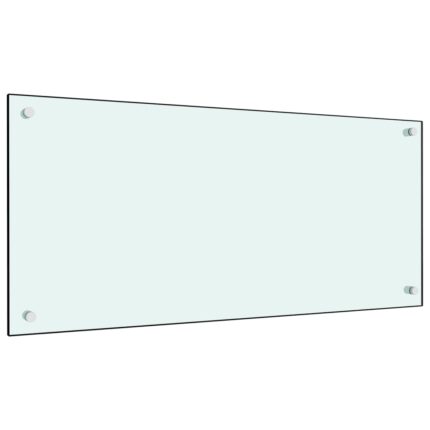 Dosseret de cuisine Blanc 90x40 cm Verre trempé