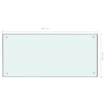 Dosseret de cuisine Blanc 90x40 cm Verre trempé – Image 5
