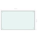 Dosseret de cuisine Blanc 90x50 cm Verre trempé – Image 5