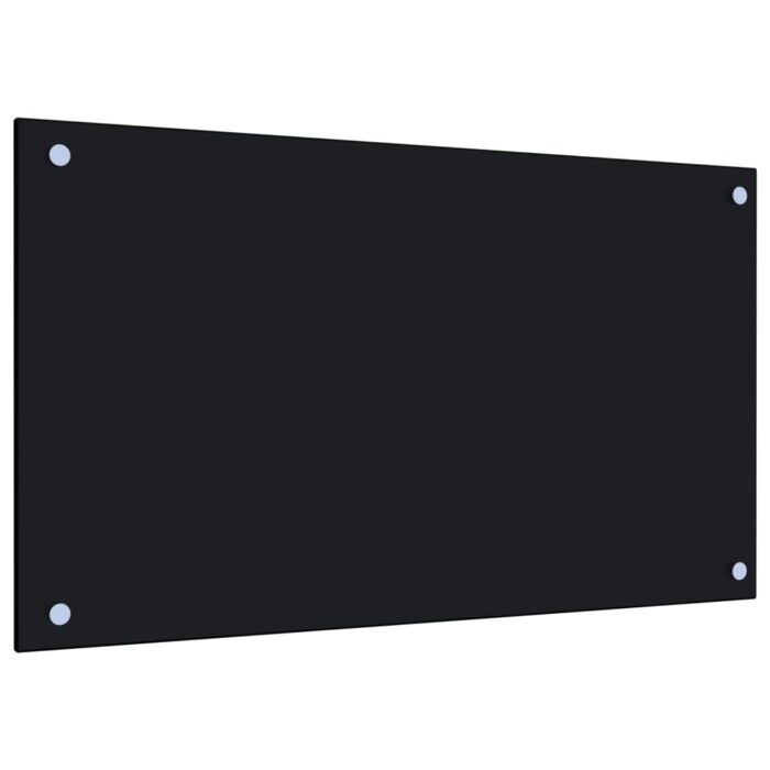 Dosseret de cuisine Noir 70x40 cm Verre trempé – Image 1