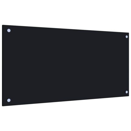 Dosseret de cuisine Noir 80x40 cm Verre trempé